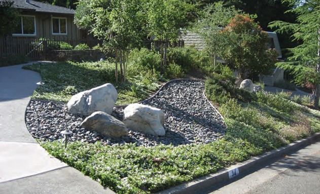 landscaping at a commercial site.